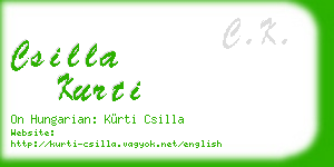 csilla kurti business card